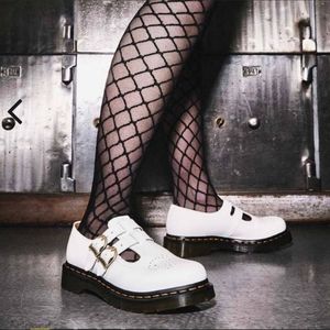 White Mary Jane Dr Martens Women's 9